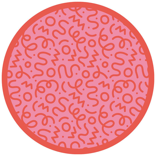 拭けるサークルラグ 「Sheete me ! (シーテミー)」 87cm×87cm 円形 WIGGLE WAVE スウィートビート What's poppin?