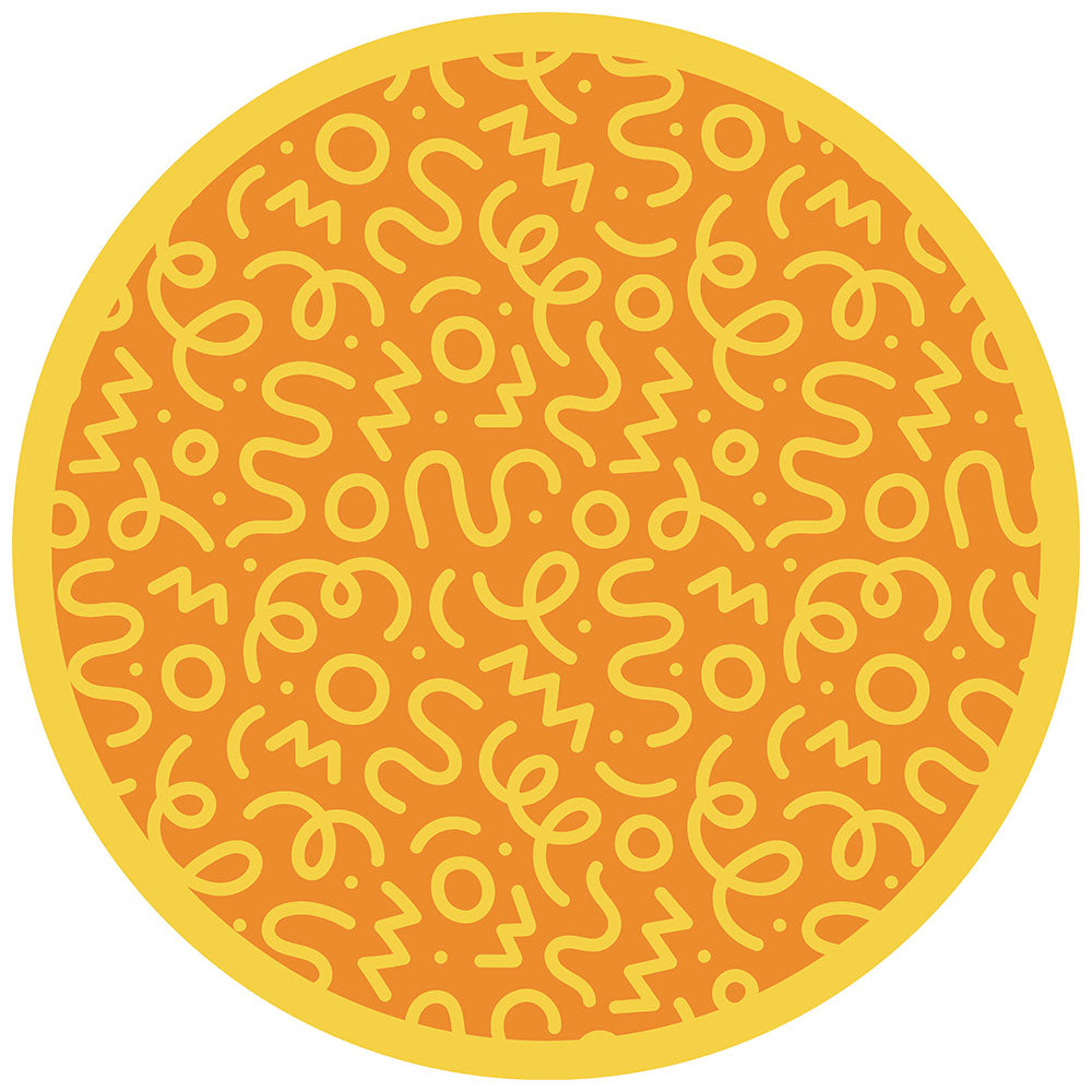 拭けるサークルラグ 「Sheete me ! (シーテミー)」 87cm×87cm 円形 WIGGLE WAVE ハニーグルーヴ What's poppin?