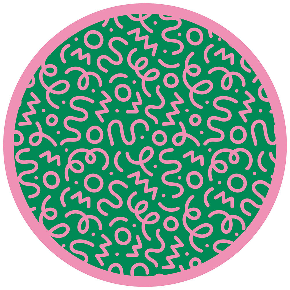 拭けるサークルラグ 「Sheete me ! (シーテミー)」 87cm×87cm 円形 WIGGLE WAVE ミントクラッシュ What's poppin?