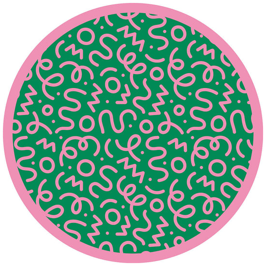 拭けるサークルラグ 「Sheete me ! (シーテミー)」 87cm×87cm 円形 WIGGLE WAVE ミントクラッシュ What's poppin?