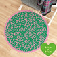 拭けるサークルラグ 「Sheete me ! (シーテミー)」 87cm×87cm 円形 WIGGLE WAVE ミントクラッシュ What's poppin?
