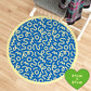 拭けるサークルラグ 「Sheete me ! (シーテミー)」 87cm×87cm 円形 WIGGLE WAVE ディープブルーム What's poppin?