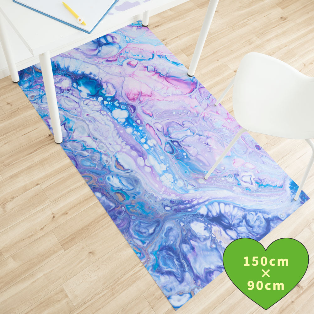 拭けるチェアマット 「Sheete me ! (シーテミー)」 90cm×150cm Acrylic Cosmo Type-A01 What's poppin?