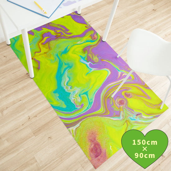 拭けるチェアマット 「Sheete me ! (シーテミー)」 90cm×150cm Acrylic Cosmo Type-A02 What's poppin?