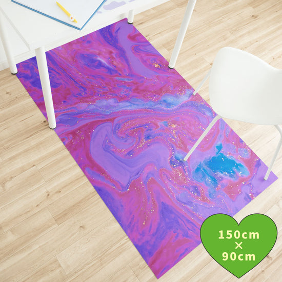 拭けるチェアマット 「Sheete me ! (シーテミー)」 90cm×150cm Acrylic Cosmo Type-A03 What's poppin?