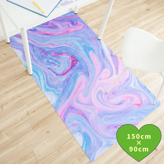 拭けるチェアマット 「Sheete me ! (シーテミー)」 90cm×150cm Acrylic Cosmo Type-A04 What's poppin?