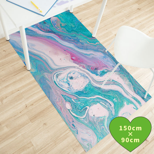 拭けるチェアマット 「Sheete me ! (シーテミー)」 90cm×150cm Acrylic Cosmo Type-A08 What's poppin?