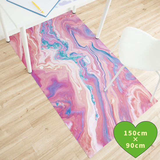 拭けるチェアマット 「Sheete me ! (シーテミー)」 90cm×150cm Acrylic Cosmo Type-A10 What's poppin?