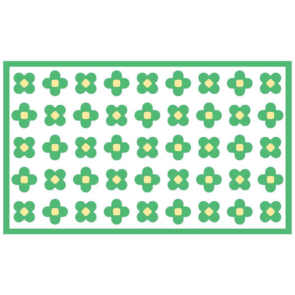 拭けるチェアマット 「Sheete me ! (シーテミー)」 90cm×150cm BLOOM DAYS グリーングルーヴ What's poppin?