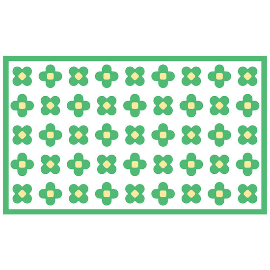 拭けるチェアマット 「Sheete me ! (シーテミー)」 90cm×150cm BLOOM DAYS グリーングルーヴ What's poppin?