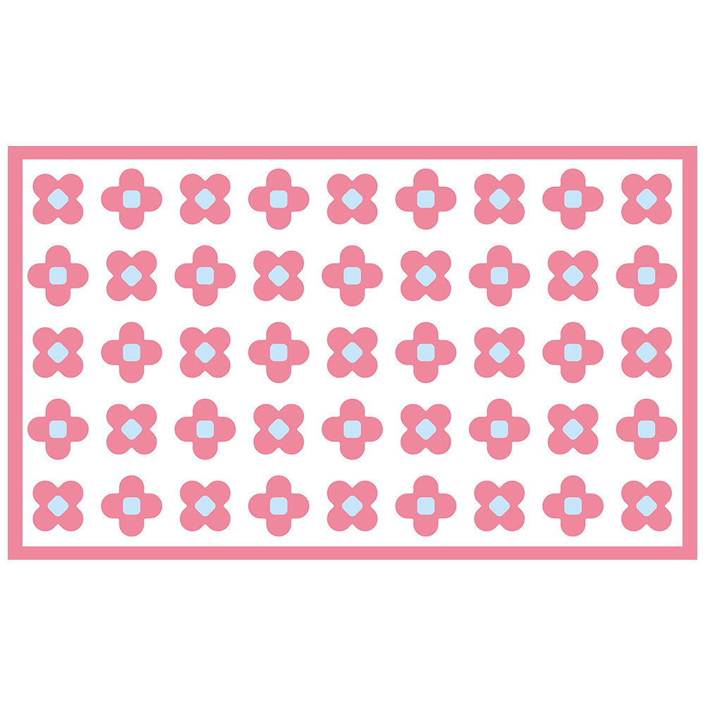 拭けるチェアマット 「Sheete me ! (シーテミー)」 90cm×150cm BLOOM DAYS スウィートピンク What's poppin?