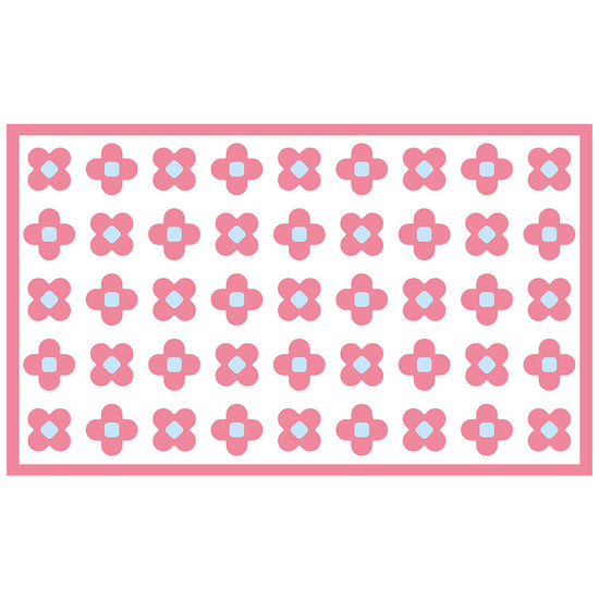 拭けるチェアマット 「Sheete me ! (シーテミー)」 90cm×150cm BLOOM DAYS スウィートピンク What's poppin?