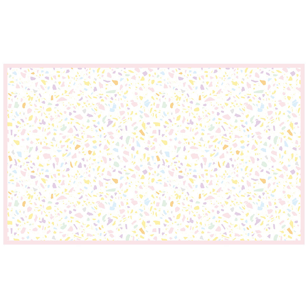 拭けるチェアマット 「Sheete me ! (シーテミー)」 90cm×150cm POPPIN’ TERRAZZO ペールミックス What's poppin?