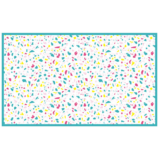 拭けるチェアマット 「Sheete me ! (シーテミー)」 90cm×150cm POPPIN’ TERRAZZO ネオンポップ What's poppin?