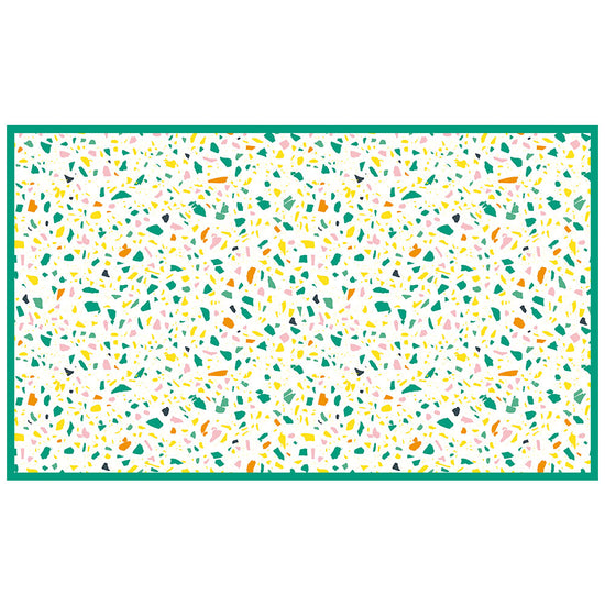 拭けるチェアマット 「Sheete me ! (シーテミー)」 90cm×150cm POPPIN’ TERRAZZO ミックスベジタブル What's poppin?