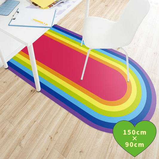 拭けるチェアマット 「Sheete me ! (シーテミー)」 90cm×150cm レインボーグルーヴ A-1 What's poppin?