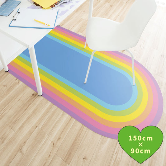 拭けるチェアマット 「Sheete me ! (シーテミー)」 90cm×150cm レインボーグルーヴ A-4 What's poppin?