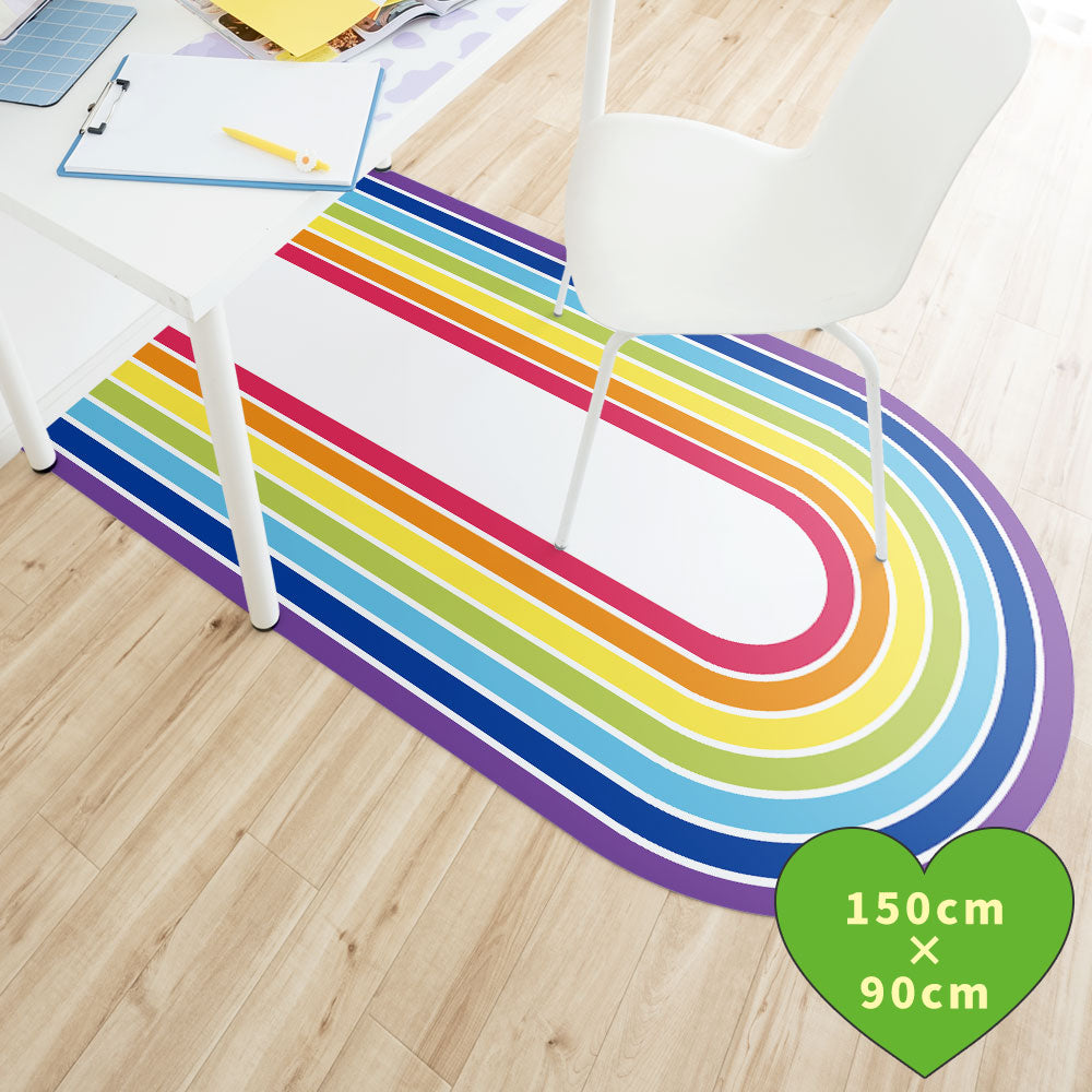 拭けるチェアマット 「Sheete me ! (シーテミー)」 90cm×150cm レインボーグルーヴ B-1 What's poppin?