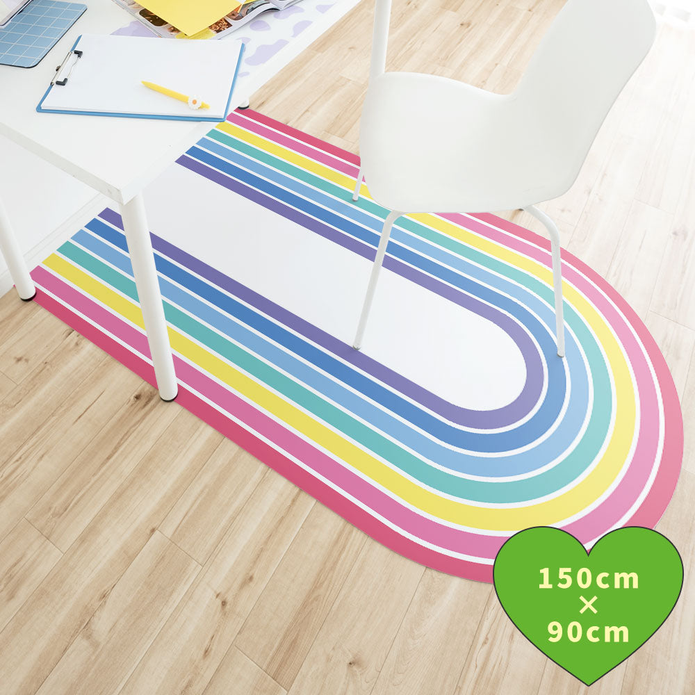 拭けるチェアマット 「Sheete me ! (シーテミー)」 90cm×150cm レインボーグルーヴ B-2 What's poppin?