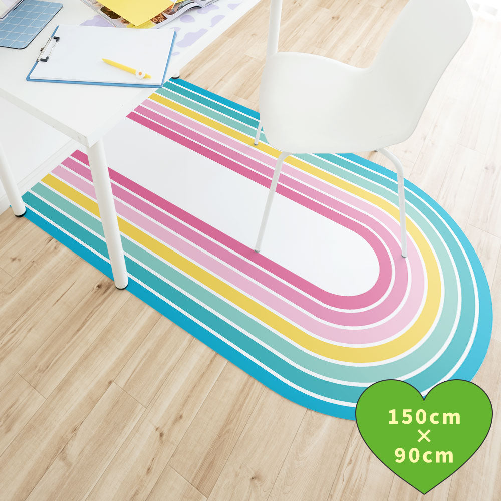 拭けるチェアマット 「Sheete me ! (シーテミー)」 90cm×150cm レインボーグルーヴ B-3 What's poppin?