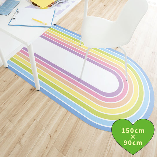 拭けるチェアマット 「Sheete me ! (シーテミー)」 90cm×150cm レインボーグルーヴ B-5 What's poppin?