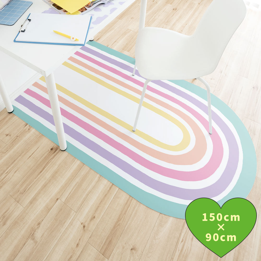 拭けるチェアマット 「Sheete me ! (シーテミー)」 90cm×150cm ミルキードリーム C-1 What's poppin?