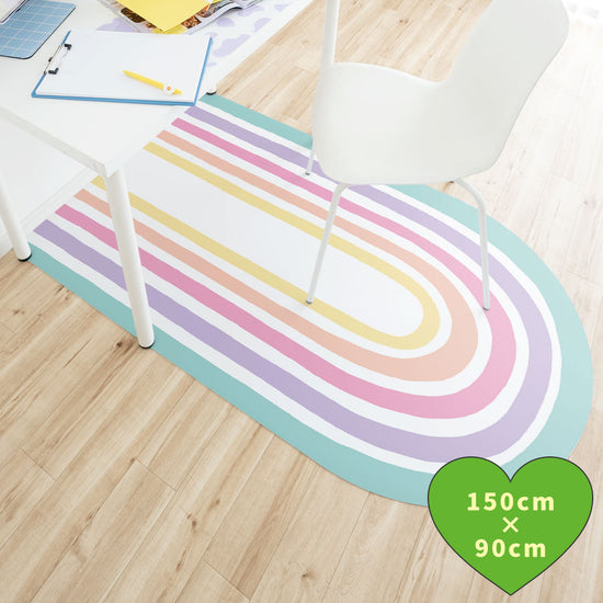 拭けるチェアマット 「Sheete me ! (シーテミー)」 90cm×150cm ミルキードリーム C-1 What's poppin?