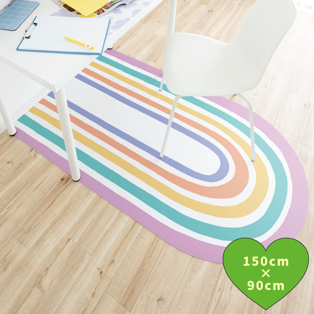 拭けるチェアマット 「Sheete me ! (シーテミー)」 90cm×150cm ミルキードリーム C-2 What's poppin?