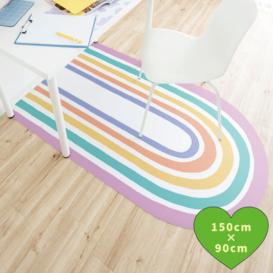 拭けるチェアマット 「Sheete me ! (シーテミー)」 90cm×150cm ミルキードリーム C-2 What's poppin?