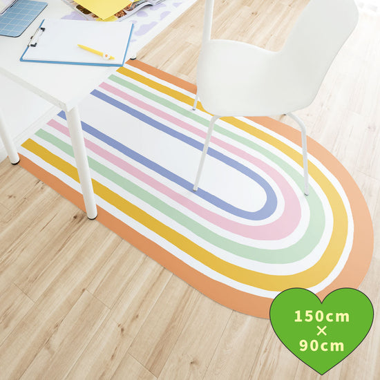 拭けるチェアマット 「Sheete me ! (シーテミー)」 90cm×150cm ミルキードリーム C-5 What's poppin?