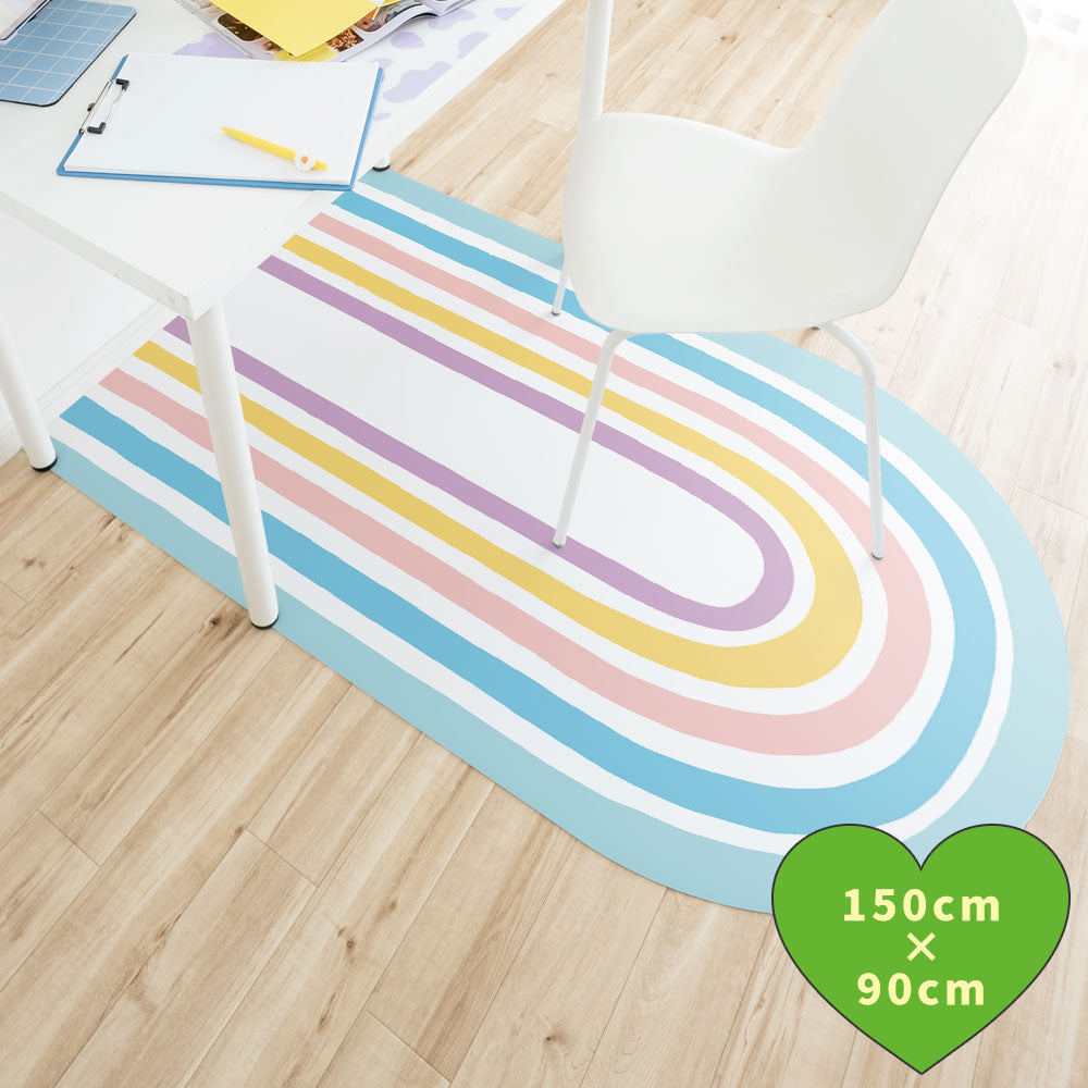 拭けるチェアマット 「Sheete me ! (シーテミー)」 90cm×150cm ミルキードリーム C-6 What's poppin?