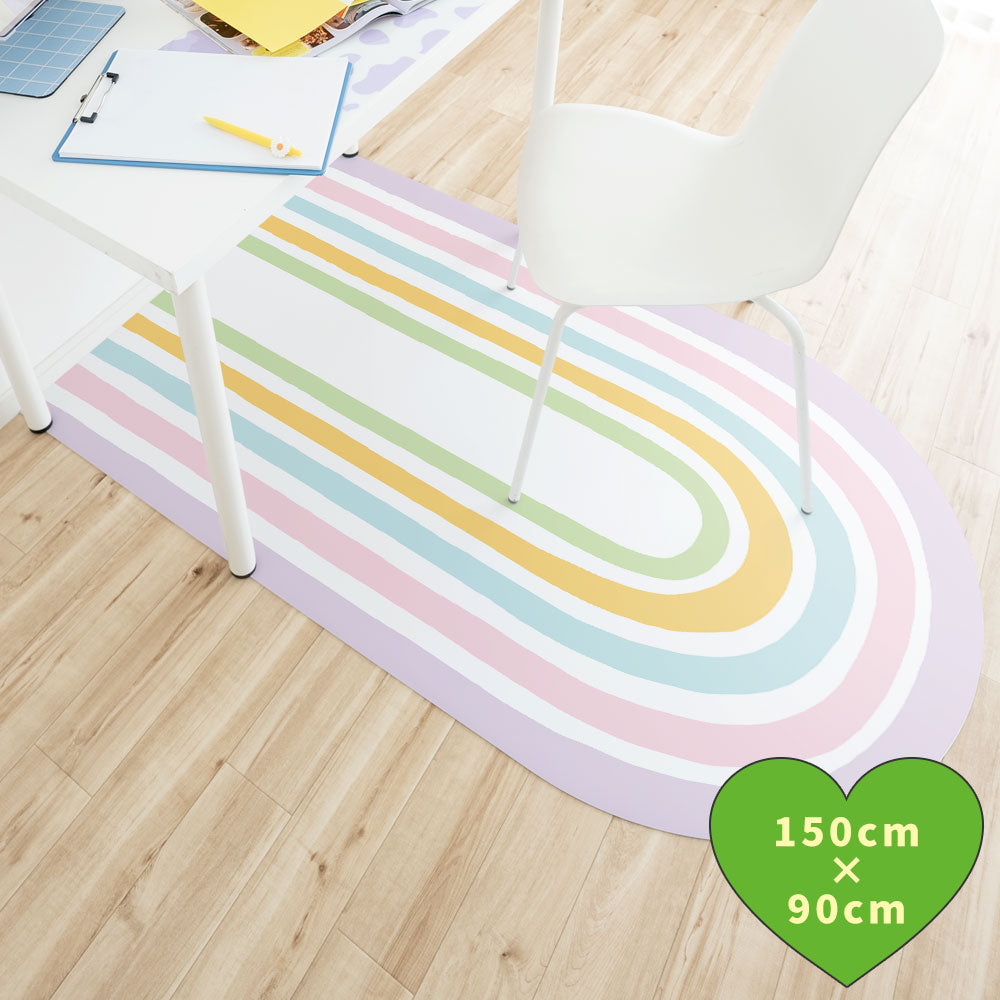 拭けるチェアマット 「Sheete me ! (シーテミー)」 90cm×150cm ミルキードリーム C-7 What's poppin?