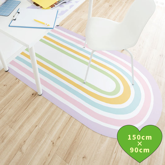 拭けるチェアマット 「Sheete me ! (シーテミー)」 90cm×150cm ミルキードリーム C-7 What's poppin?