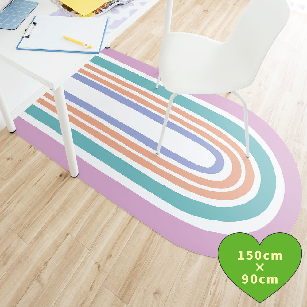 拭けるチェアマット 「Sheete me ! (シーテミー)」 90cm×150cm ミルキードリーム D-2 What's poppin?