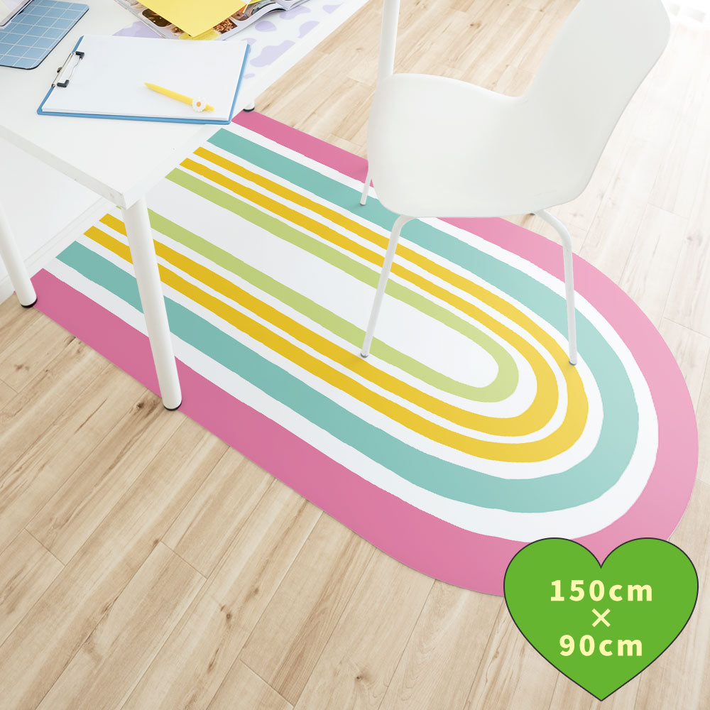 拭けるチェアマット 「Sheete me ! (シーテミー)」 90cm×150cm ミルキードリーム D-4 What's poppin?