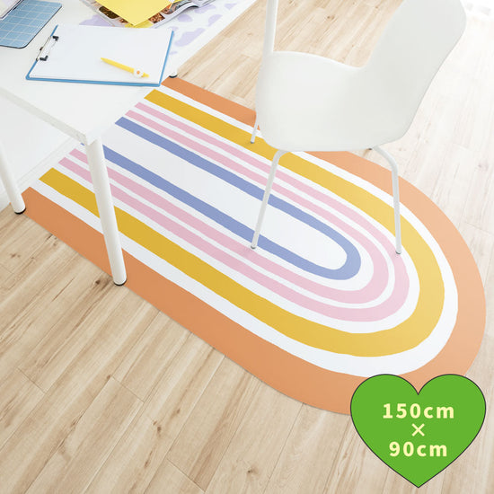 拭けるチェアマット 「Sheete me ! (シーテミー)」 90cm×150cm ミルキードリーム D-5 What's poppin?