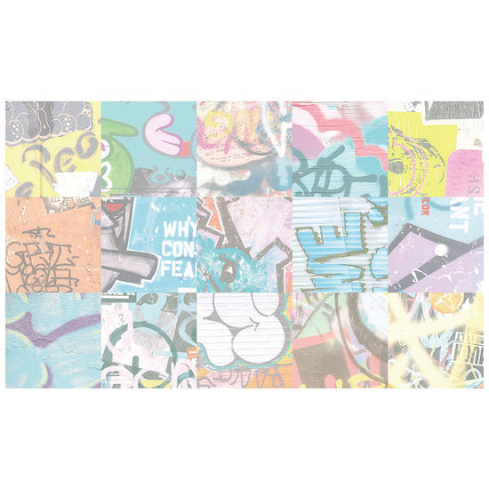 拭けるチェアマット 「Sheete me ! (シーテミー)」 90cm×150cm アーバンスプラッシュ Neo Cipher / BRIGHT What's poppin?