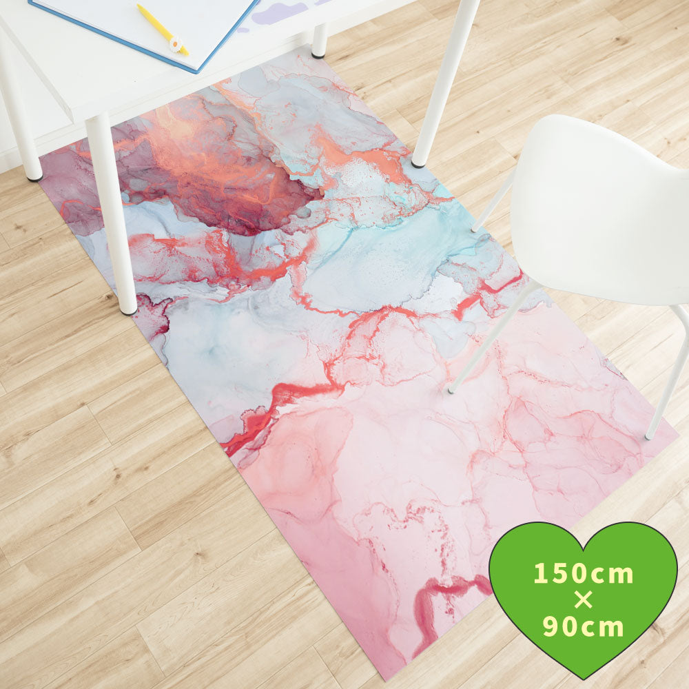 拭けるチェアマット 「Sheete me ! (シーテミー)」 90cm×150cm Watering Dream Type-W02 What's poppin?