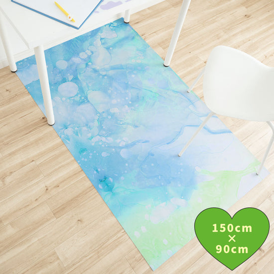 拭けるチェアマット 「Sheete me ! (シーテミー)」 90cm×150cm Watering Dream Type-W03 What's poppin?