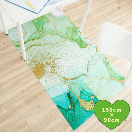 拭けるチェアマット 「Sheete me ! (シーテミー)」 90cm×150cm Watering Dream Type-W05 What's poppin?