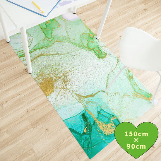 拭けるチェアマット 「Sheete me ! (シーテミー)」 90cm×150cm Watering Dream Type-W05 What's poppin?