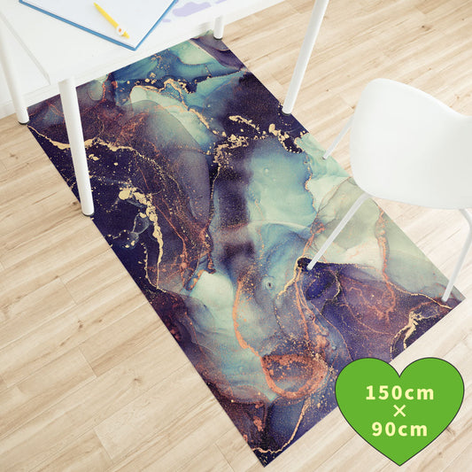 拭けるチェアマット 「Sheete me ! (シーテミー)」 90cm×150cm Watering Dream Type-W08 What's poppin?