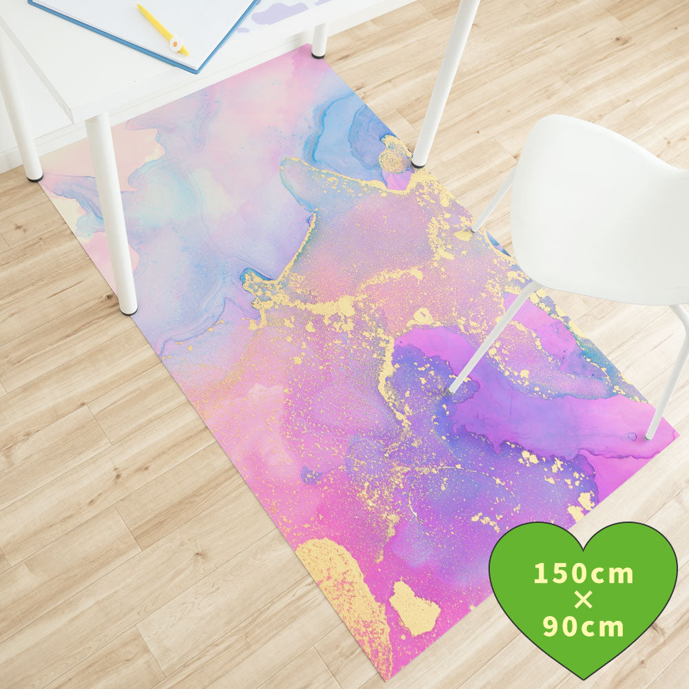 拭けるチェアマット 「Sheete me ! (シーテミー)」 90cm×150cm Watering Dream Type-W10 What's poppin?