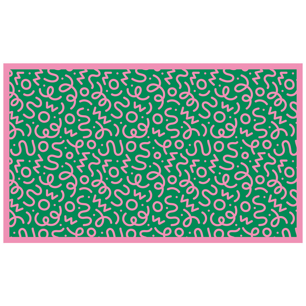 拭けるチェアマット 「Sheete me ! (シーテミー)」 90cm×150cm WIGGLE WAVE ミントクラッシュ What's poppin?