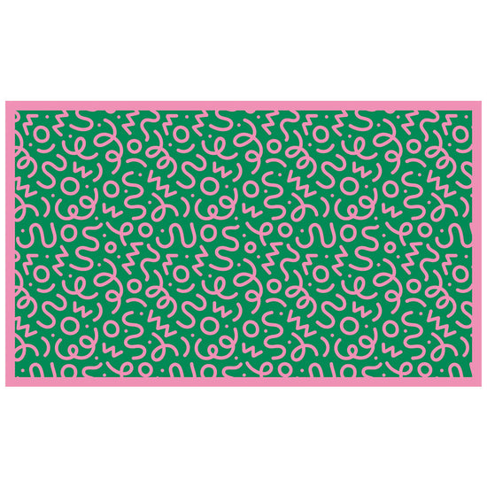 拭けるチェアマット 「Sheete me ! (シーテミー)」 90cm×150cm WIGGLE WAVE ミントクラッシュ What's poppin?