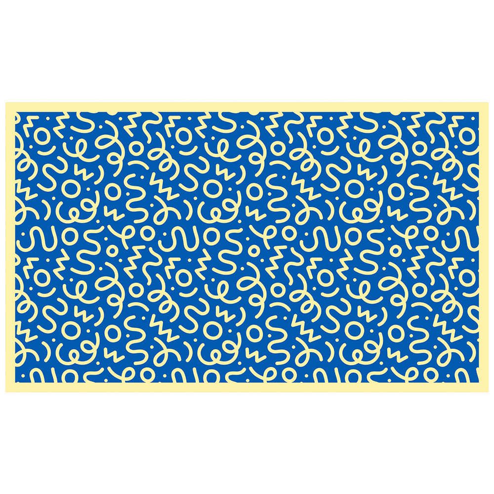 拭けるチェアマット 「Sheete me ! (シーテミー)」 90cm×150cm WIGGLE WAVE ディープブルーム What's poppin?