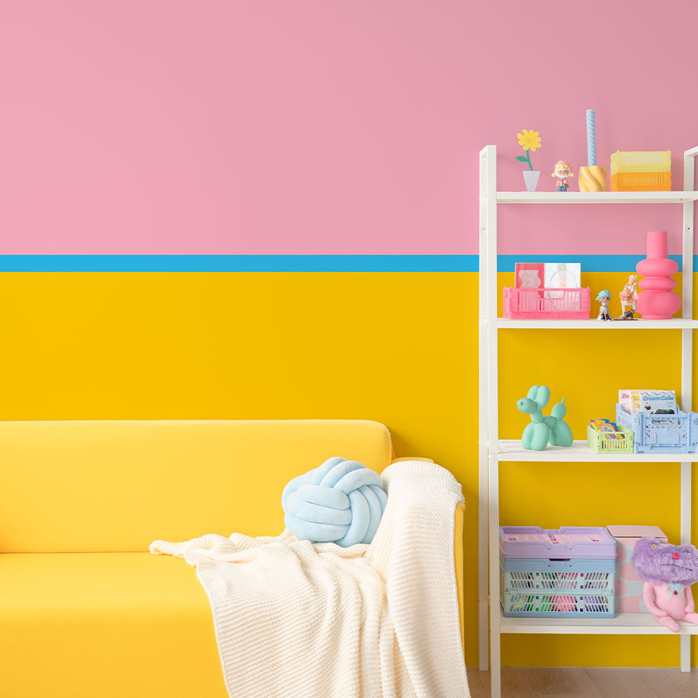 はがせる壁紙 のりなしタイプ What's poppin? トリプレットカラーズ トロピカルピーチ