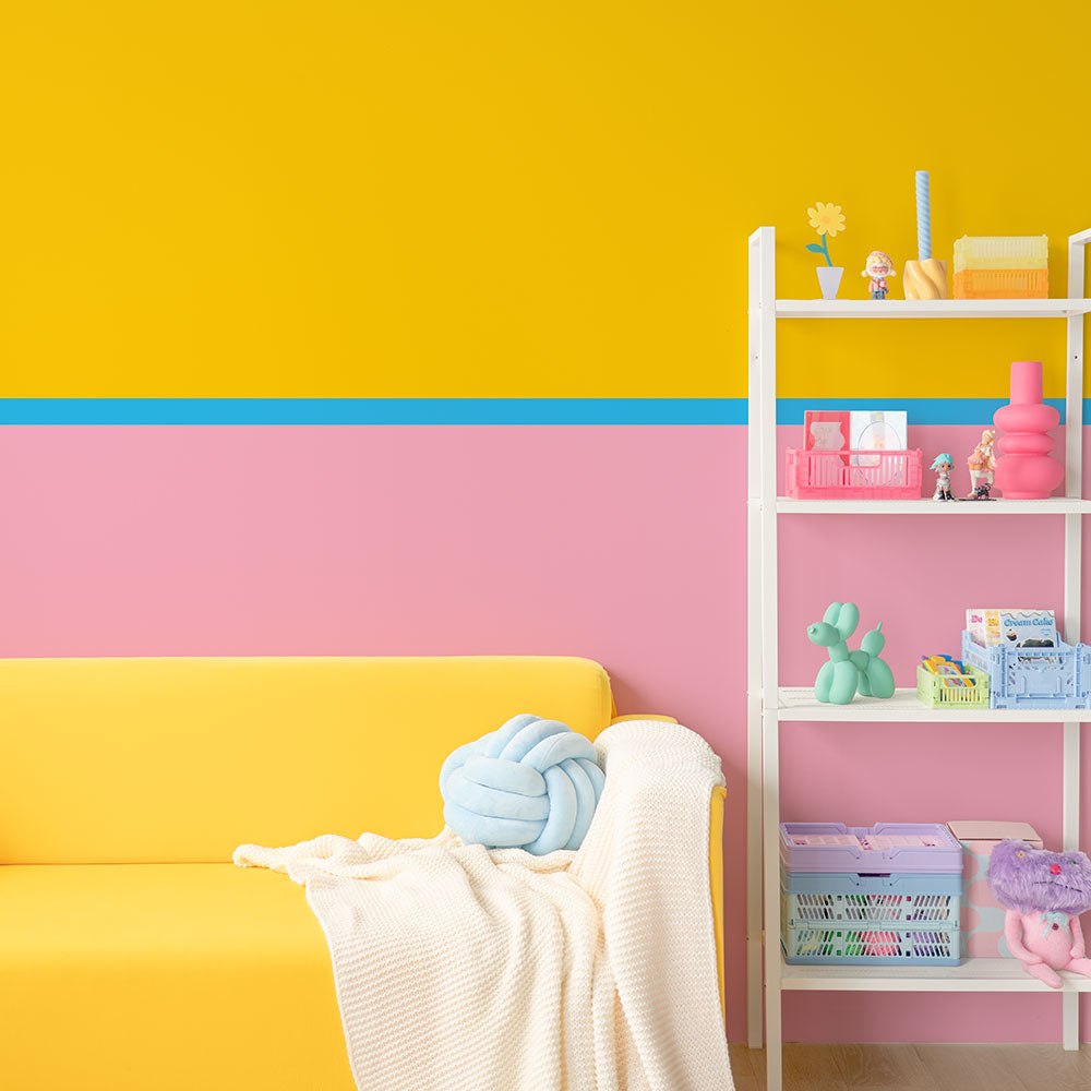 はがせる壁紙 のりなしタイプ What's poppin? トリプレットカラーズ トロピカルピーチ