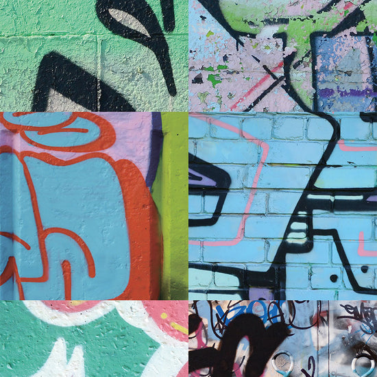 貼りやすいフリース壁紙 のりなしタイプ What's poppin? アーバンスプラッシュ Neon Break / VIVID