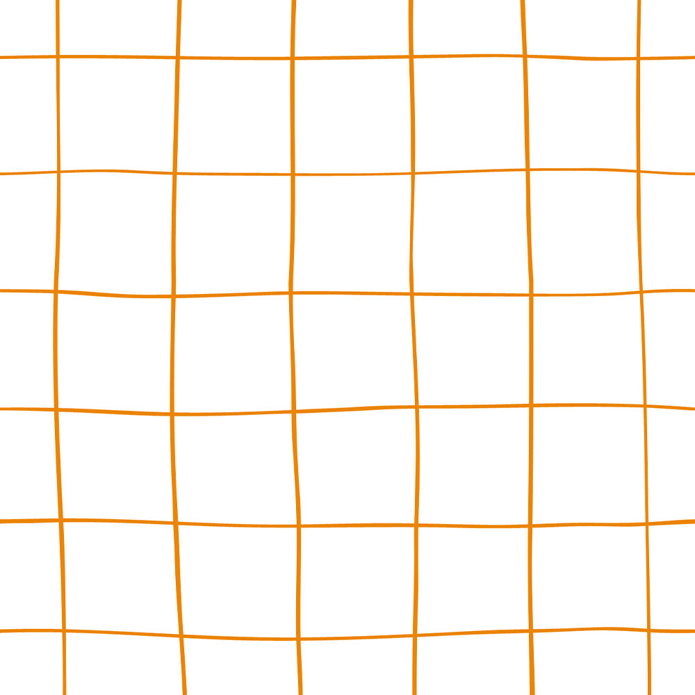 【サンプル】はがせる壁紙 のりなしタイプ What's poppin? Wavy Grid オレンジ